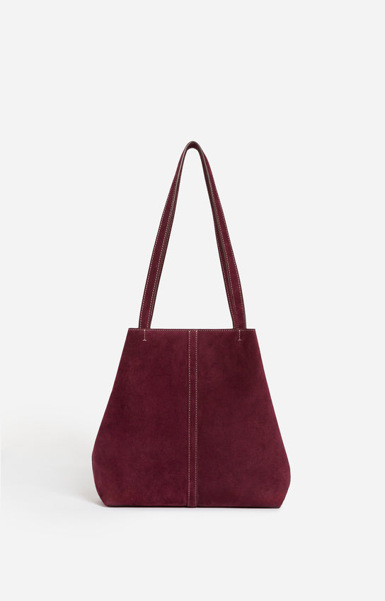 SMALL CALF LEATHER PLUM DAILY TOTE
