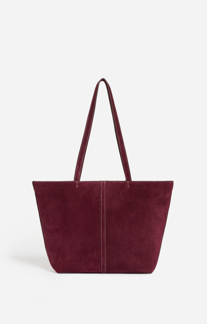 SMALL CALF LEATHER PLUM DAILY TOTE