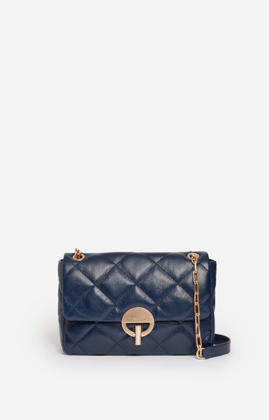 LARGE LEATHER OUTREMER MOON BAG