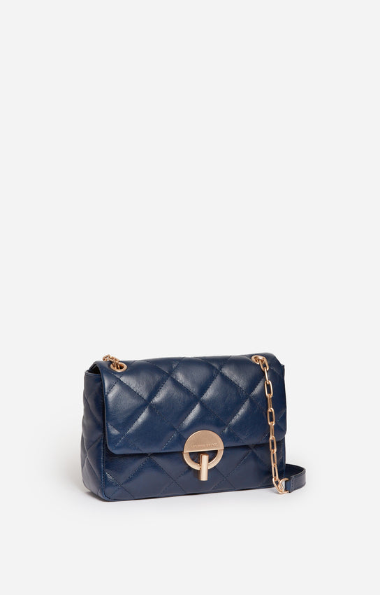 LARGE LEATHER OUTREMER MOON BAG