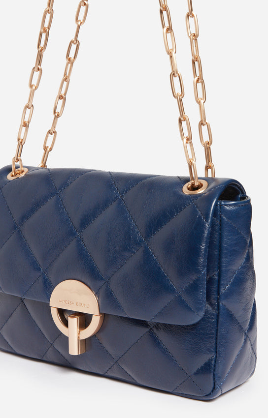 LARGE LEATHER OUTREMER MOON BAG