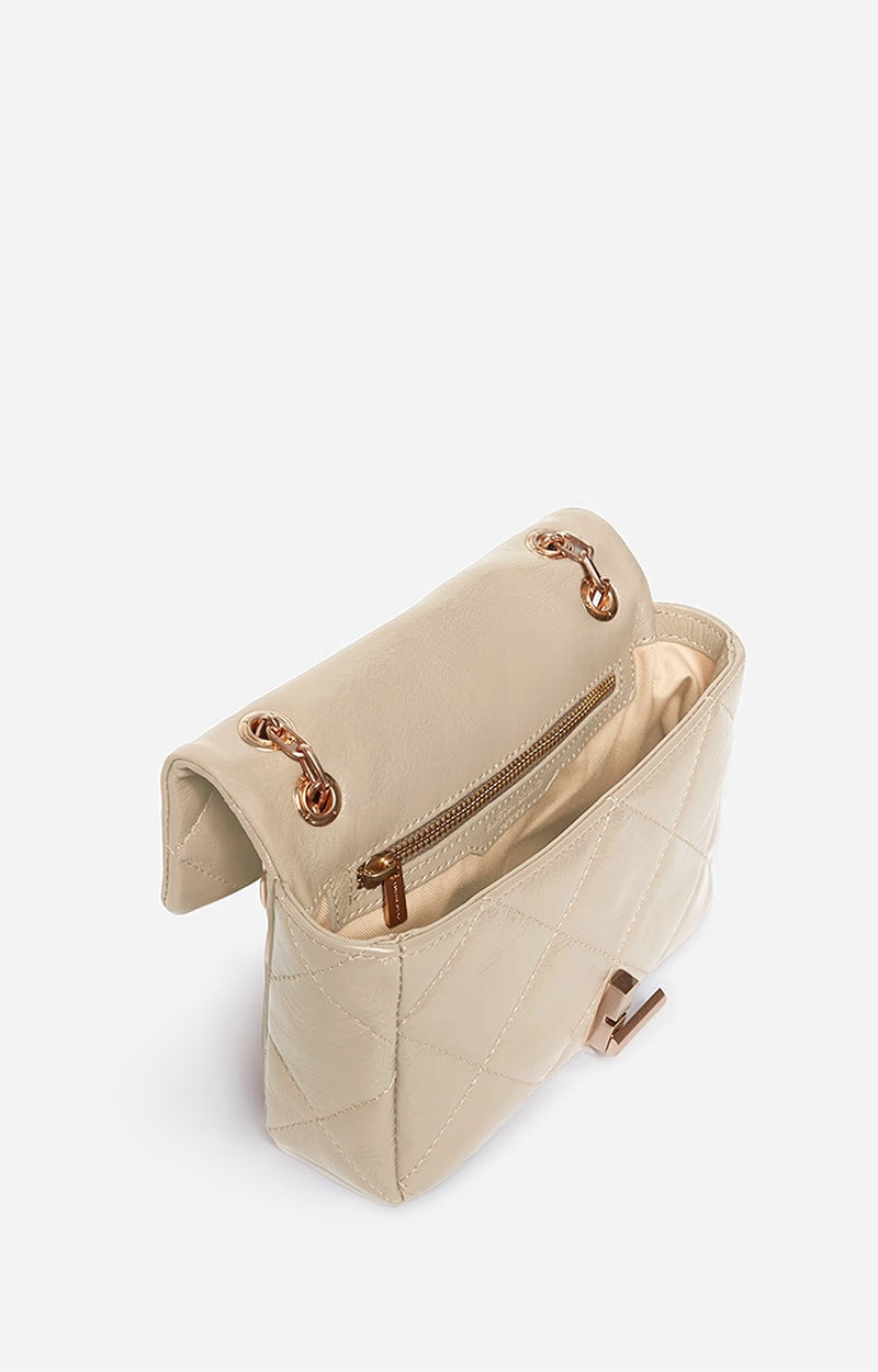 MEDIUM LEATHER SAND MOON BAG