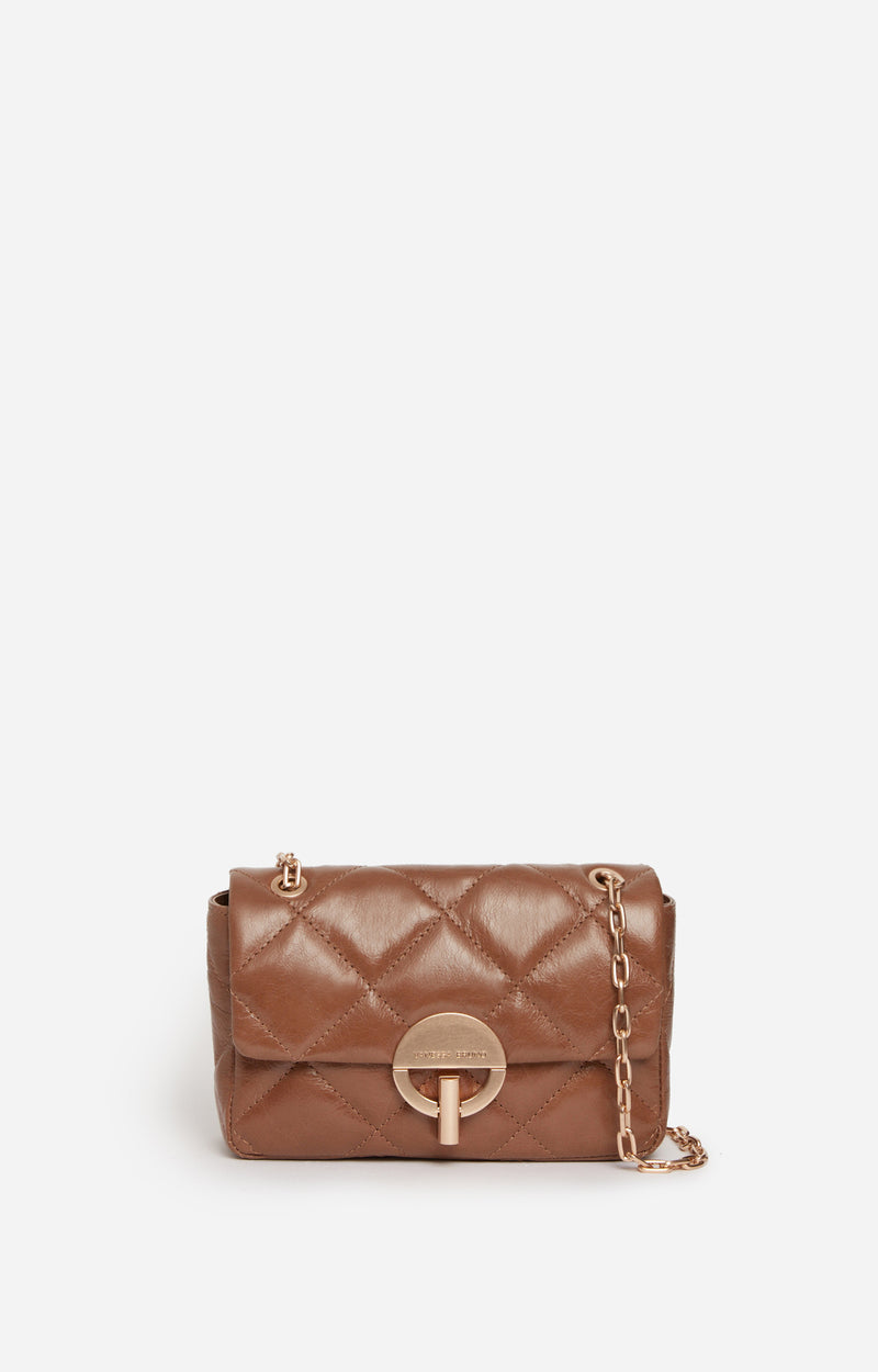 MEDIUM LEATHER BROWN MOON BAG