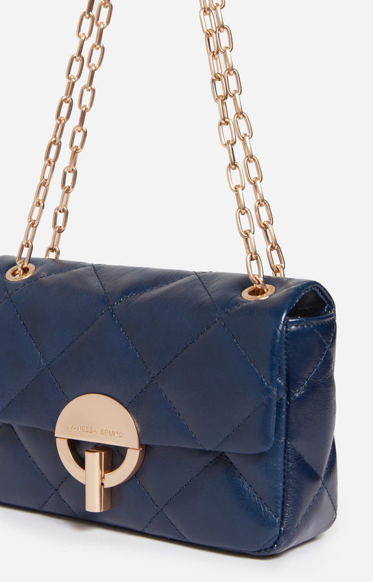 MEDIUM LEATHER OUTREMER MOON BAG