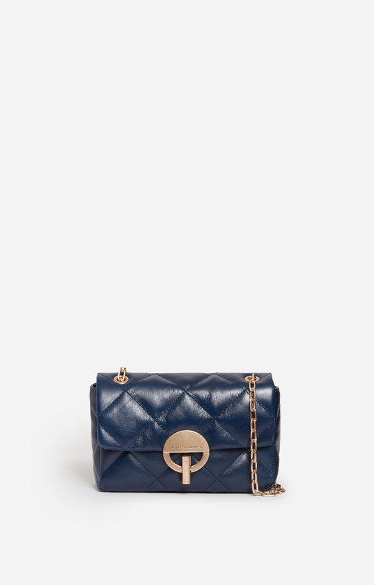 MEDIUM LEATHER OUTREMER MOON BAG