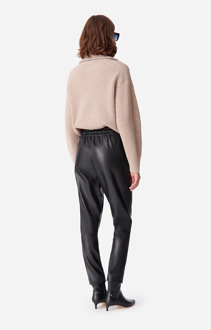 DAX BLACK LEATHER PANTS