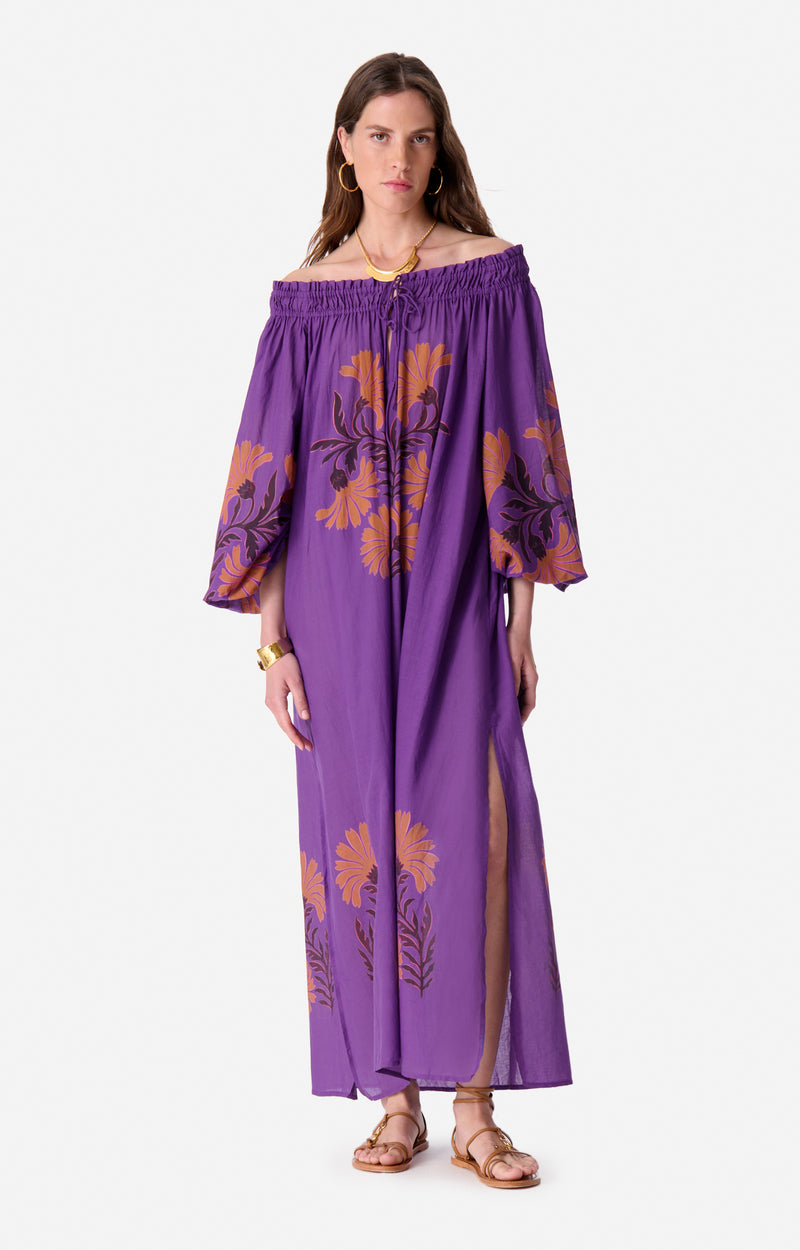 EMELDA PURPLE LONG DRESS