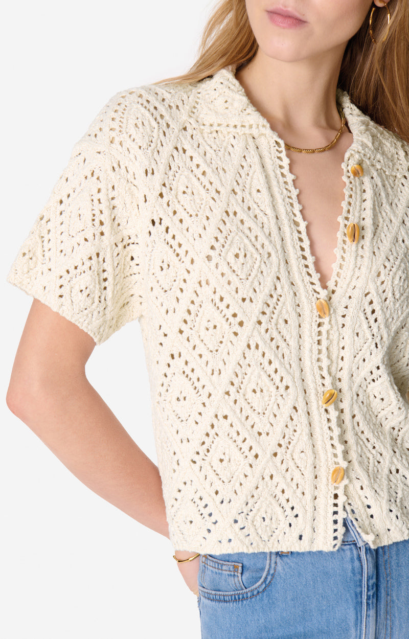 EMARYA ECRU CARDIGAN