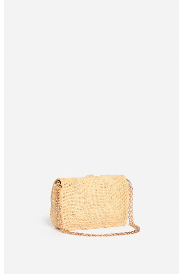 MEDIUM RAFFIA MOON BAG