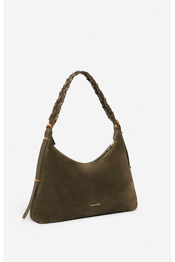 JESS KAKI SMALL CALF LEATHER HOBO BAG