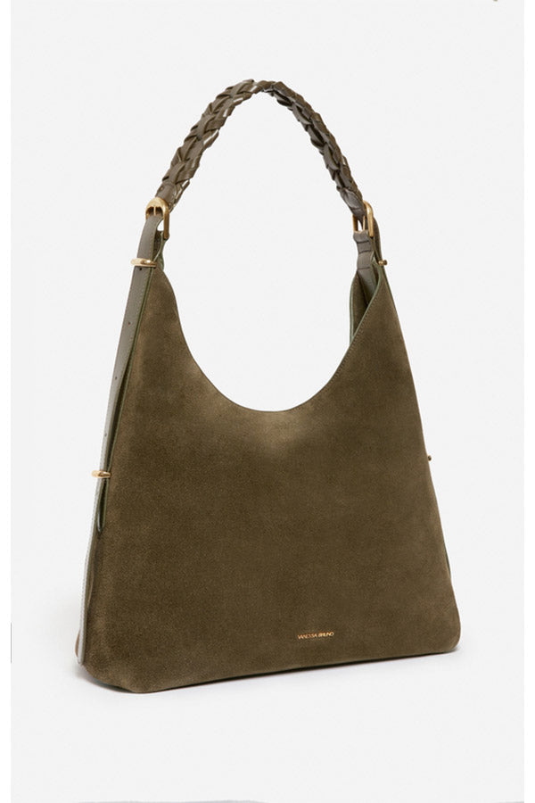 JESS KAKI LARGE CALF LEATHER HOBO BAG
