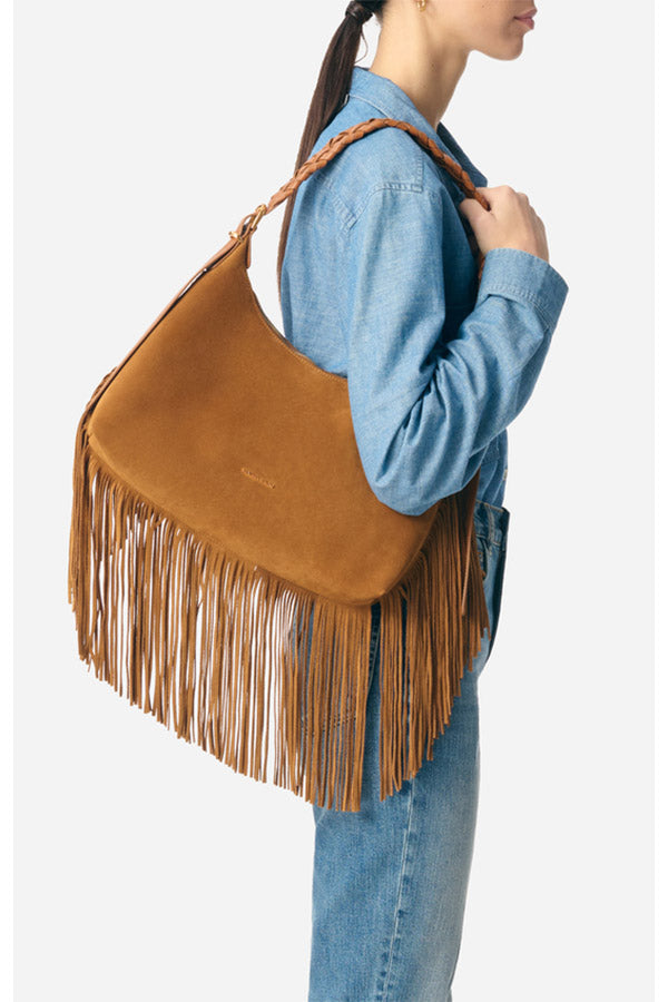 JESS HAZELNUT SMALL CALF LEATHER HOBO BAG