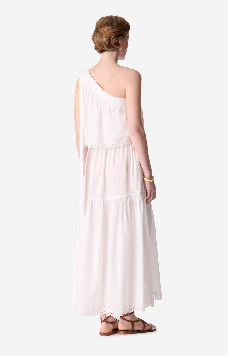 CORA ECRU LONG DRESS