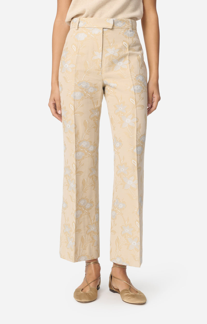 GANDY FLORAL JACQUARD PANTS