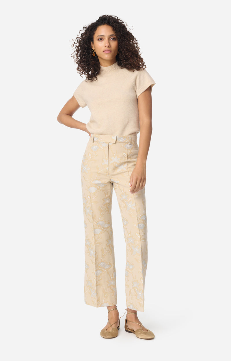 GANDY FLORAL JACQUARD PANTS