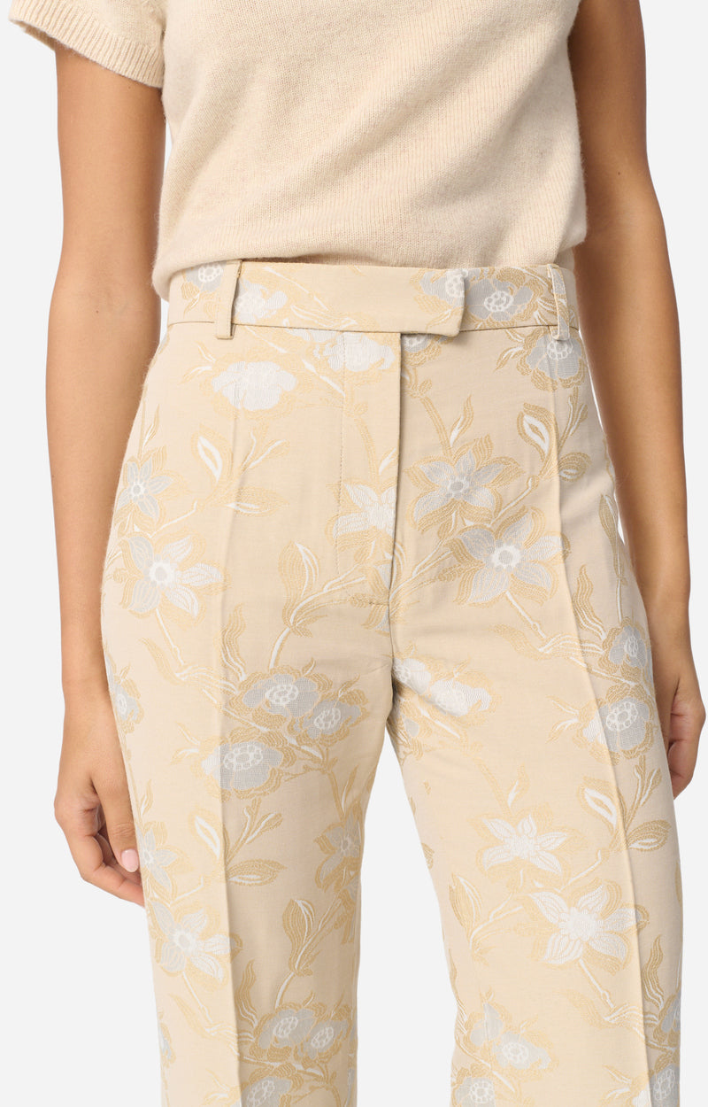 GANDY FLORAL JACQUARD PANTS