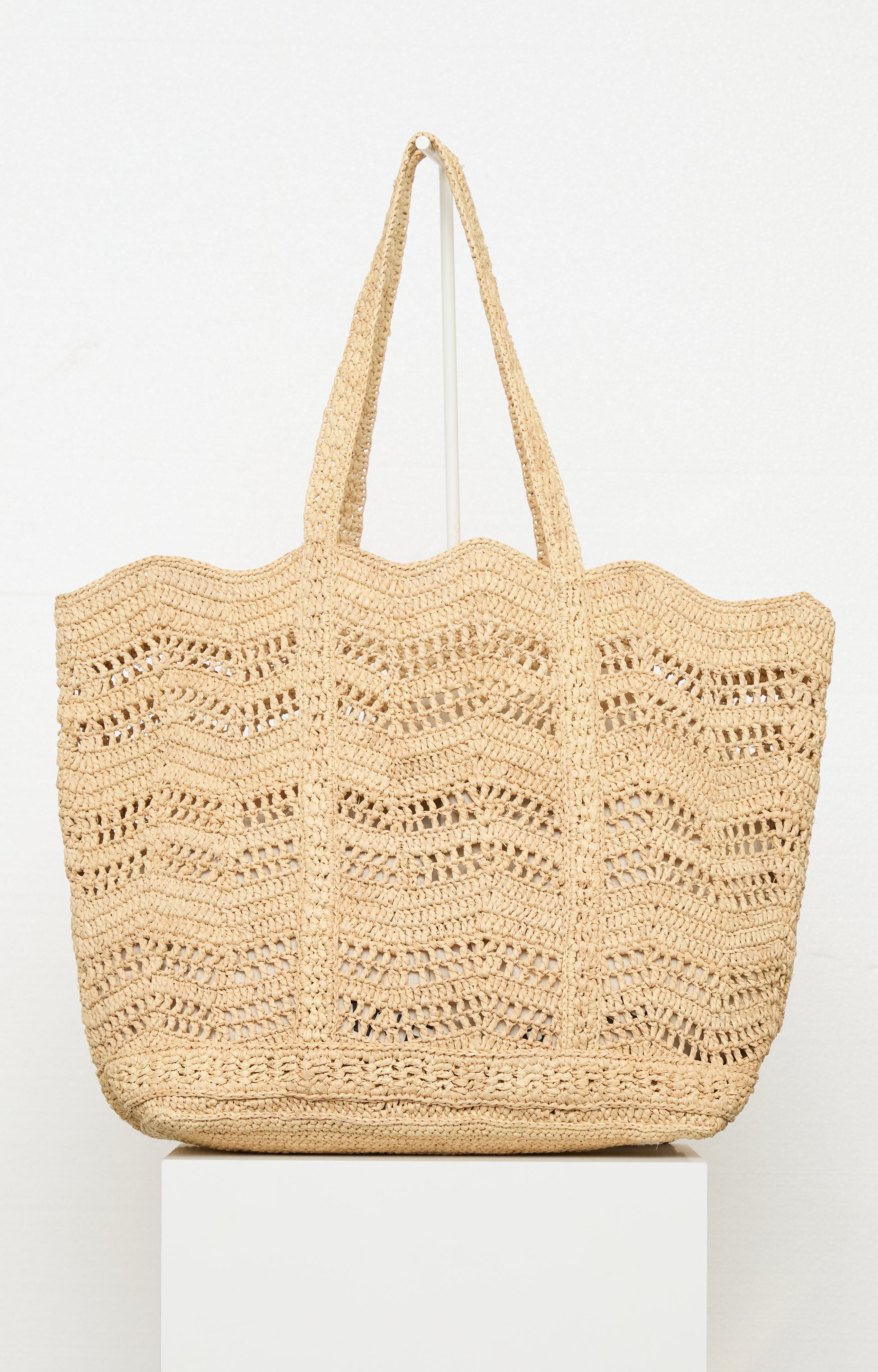 RAFFIA L NATURAL CABAS TOTE