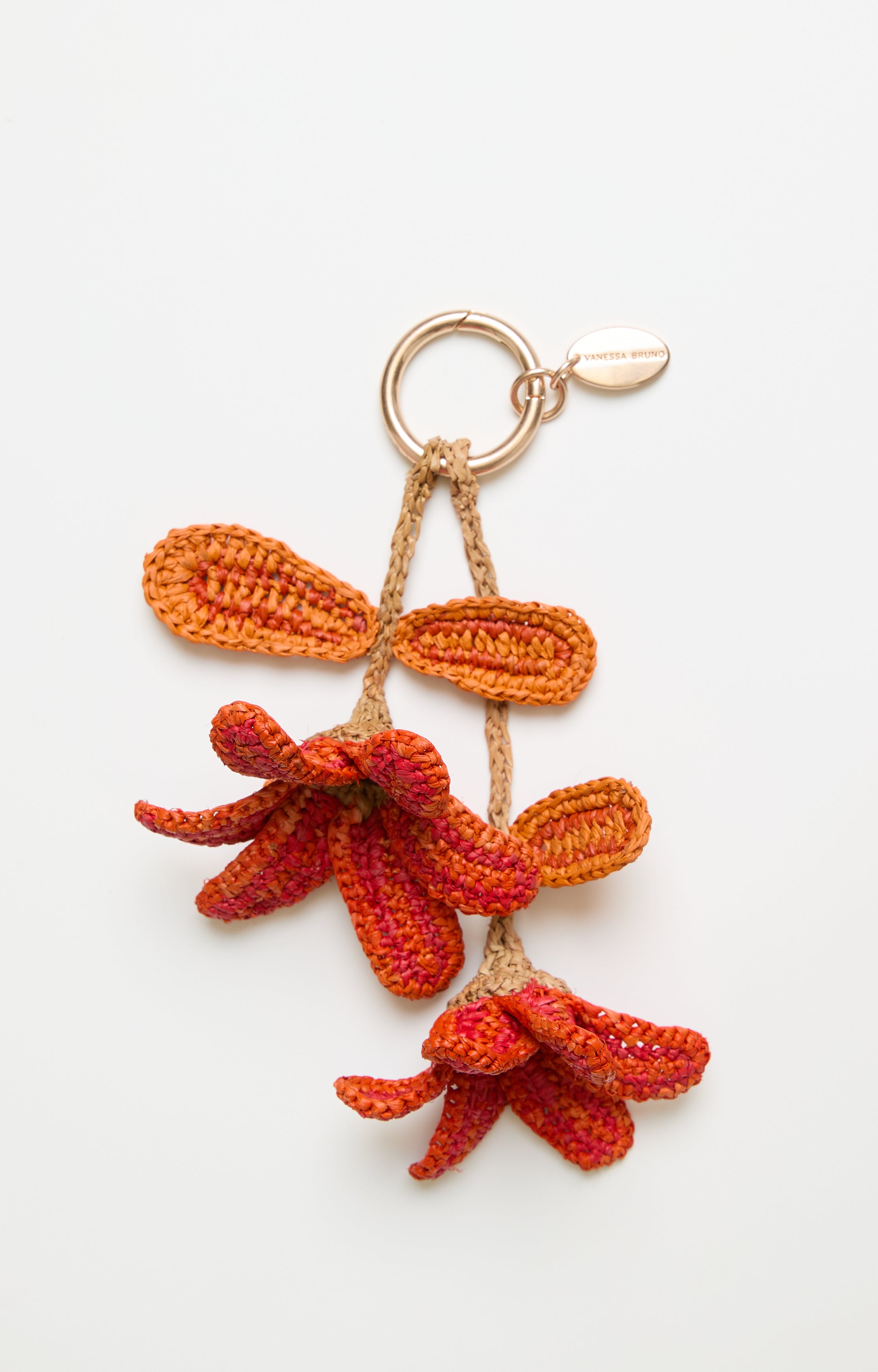 Orange raffia lily charms