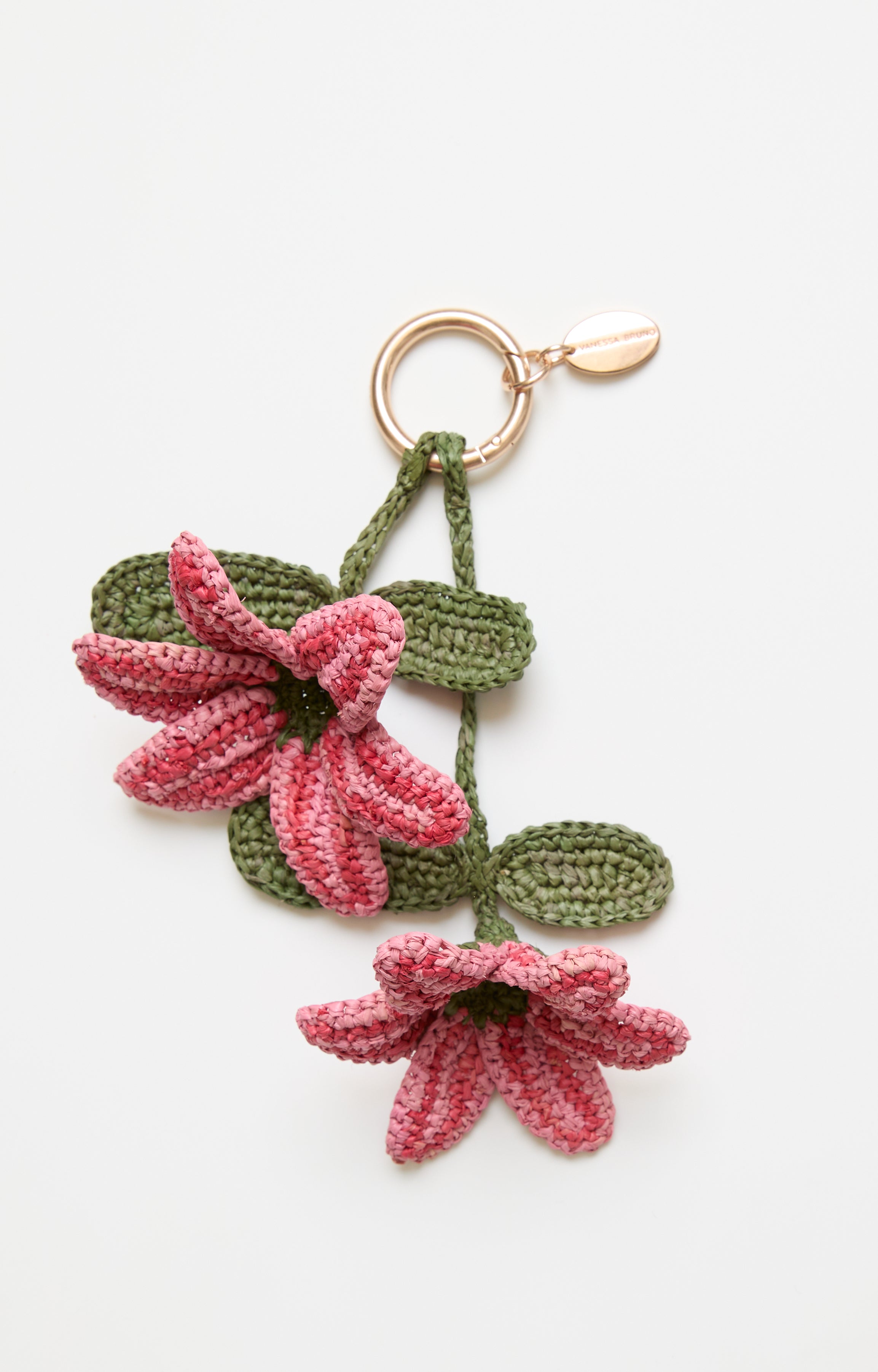 Pink raffia lily charms