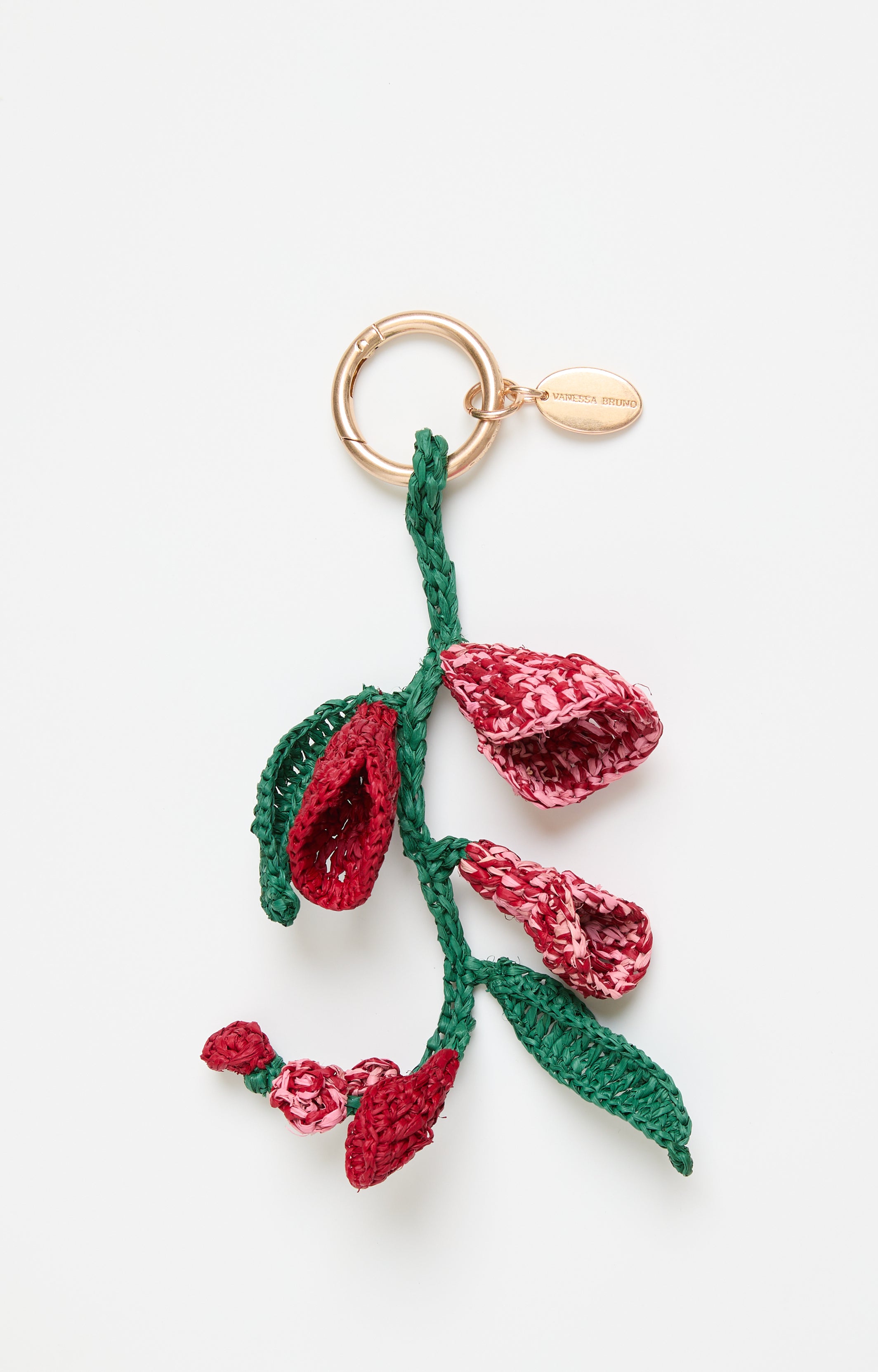 RAFFIA RED BELLFLOWER CHARMS
