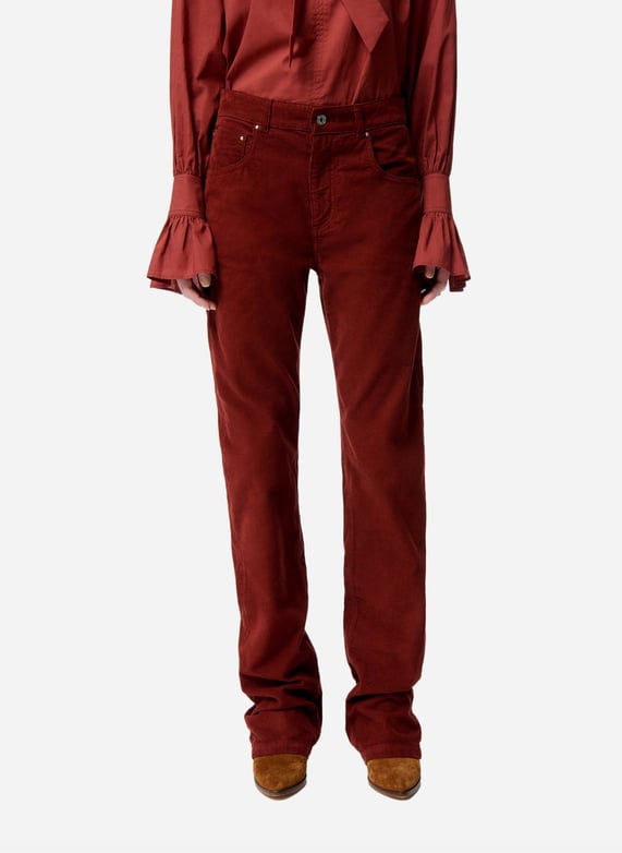 BILBAO BURGUNDY VELVET JEANS