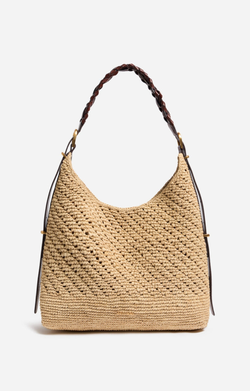 LARGE JESS RAFFIA HOBO BAG